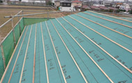 ルーフィング工事　屋根の防水